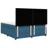 vidaXL Sommier &agrave; lattes de lit et matelas Bleu fonc&eacute; 200x200cm Velours
