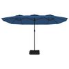 vidaXL Parasol de jardin à double tête avec LED bleu azuré 449x265 cm