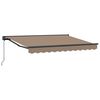 vidaXL Auvent r&eacute;tractable manuel Taupe 5 &times; 3,5 m