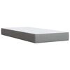vidaXL Sommier &agrave; lattes de lit avec matelas Gris clair 90x200 cm Tissu