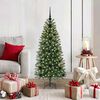 vidaXL Sapin de No&euml;l artificiel avec 150 LED Vert 120 cm PE et PVC
