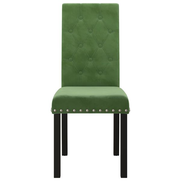vidaXL Chaises &agrave; manger lot de 4 vert fonc&eacute; velours