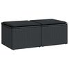 vidaXL Salon de jardin avec coussins 2 pcs noir r&eacute;sine tress&eacute;e acacia