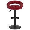 vidaXL Tabourets de bar lot de 2 rouge bordeaux velours