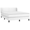 vidaXL Sommier &agrave; lattes de lit avec matelas Blanc 140x190cm Similicuir