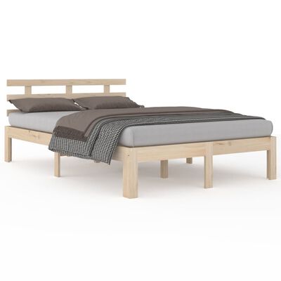 vidaXL Cadre de lit sans matelas bois massif 140x200 cm