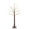 vidaXL Sapin de No&euml;l enneig&eacute; avec LED Marron 22 x 22 x 120 cm