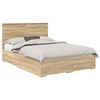 vidaXL Cadre de lit Ch&ecirc;ne Sonoma 135 x 190 cm Bois d'ing&eacute;nierie