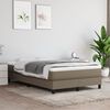 vidaXL Sommier &agrave; lattes de lit avec matelas taupe 120x190 cm tissu