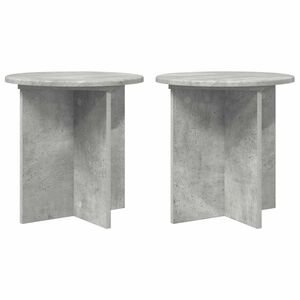 vidaXL Support de Plante 2 pi&egrave;ces Gris b&eacute;ton 40 x 40 x 40 cm
