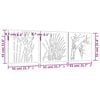 vidaXL D&eacute;corations murales jardin 3 pcs 55x55 cm design d'herbe