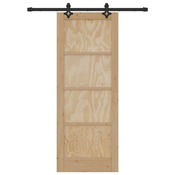 vidaXL Porte coulissante ORKDAL Marron 78 x 202 cm Pin massif