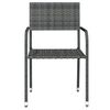 vidaXL Ensemble &agrave; manger de jardin 5 pcs Gris