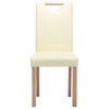 vidaXL Chaises &agrave; manger lot de 6 cr&egrave;me similicuir