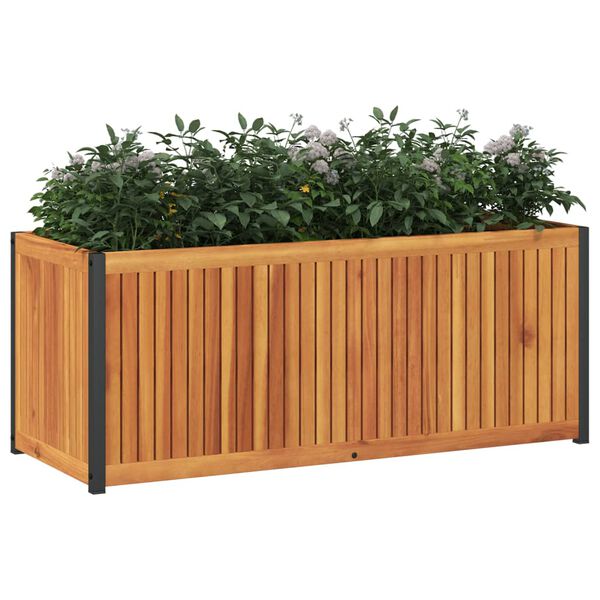 vidaXL Jardini&egrave;re 110x45x44 cm bois massif d'acacia et acier