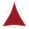 vidaXL Voile de parasol tissu oxford triangulaire 5x6x6 m rouge