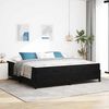 vidaXL Cadre de lit avec matelas Noir 200 x 200 cm tissu