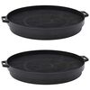 vidaXL Filtres &agrave; charbon pour hotte de cuisine 2 pcs 210 mm