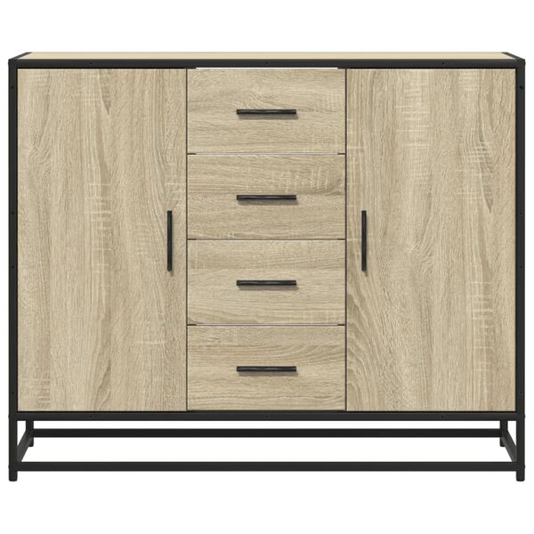 vidaXL Buffet ch&ecirc;ne sonoma 92x35x76 cm bois d'ing&eacute;nierie