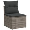 vidaXL Salon de jardin avec coussins 10 pcs gris clair r&eacute;sine tress&eacute;e