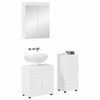vidaXL Ensemble de mobilier de salle de bain TULUM Blanc brillant