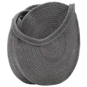 vidaXL Sac &agrave; bandouli&egrave;re rond Gris fonc&eacute; Jute fait &agrave; la main