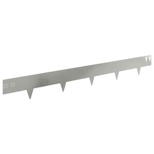 vidaXL Bordure de Pelouse 10 pc 100 x 12 cm Acier Argent&eacute;