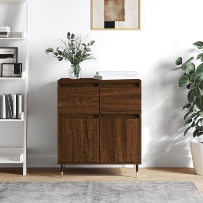 vidaXL Buffet Chêne marron 60x35x70 cm Bois d'ingénierie