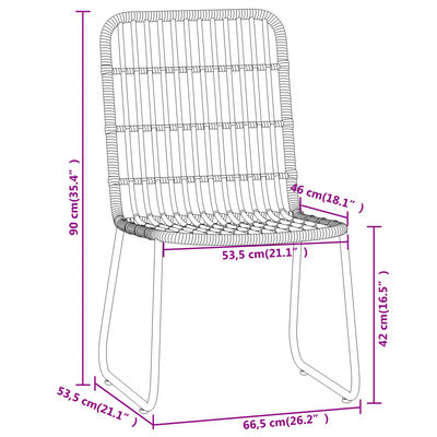 vidaXL Ensemble à manger de jardin 7 pcs Noir