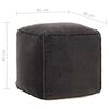 vidaXL Pouf velours de coton 40x40x40 cm anthracite