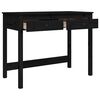 vidaXL Bureau avec tiroirs Noir 100x50x78 cm Bois massif de pin