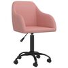 vidaXL Chaises pivotantes &agrave; manger lot de 6 rose velours