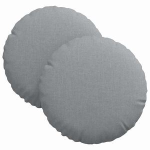 vidaXL Coussins de si&egrave;ge 2 pc Tissu Gris clair &Oslash;30 x 13 cm