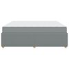 vidaXL Cadre de lit avec matelas Gris clair 180 x 200 cm tissu
