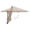 vidaXL Parasol de jardin Taupe 248 x 248 x 148 cm Polyester et Acier