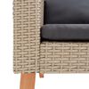 vidaXL Salon de jardin 2 pcs avec coussins Résine tressée Beige