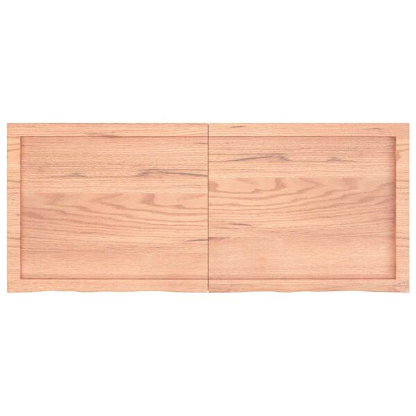 vidaXL Comptoir de salle de bain marron 120x50x(2-6) cm bois trait&eacute;