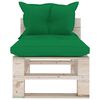 vidaXL Salon palette de jardin 6 pcs avec coussins bois de pin