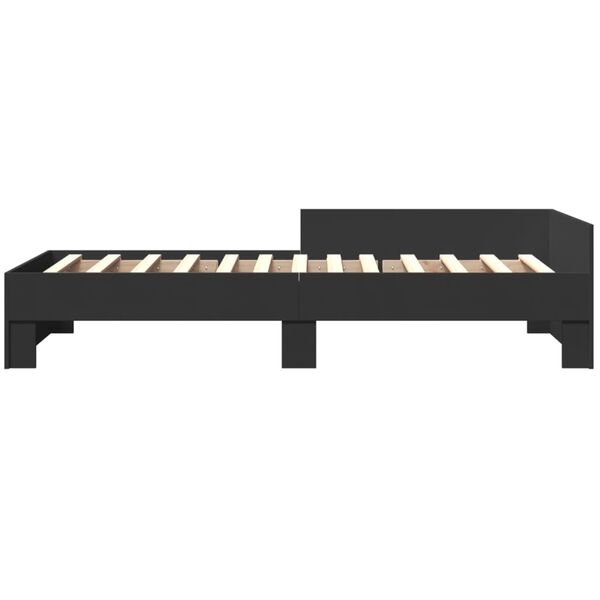 vidaXL Cadre de lit sans matelas noir 90x200 cm bois d'ing&eacute;nierie