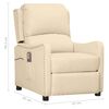 vidaXL Fauteuil de massage Cr&egrave;me Tissu