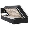 vidaXL Lit avec rangement et matelas Noir 90 x 190 cm Simili cuir