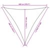 vidaXL Voile d'ombrage 160 g/m&sup2; triangulaire jaune 6x6x6 m PEHD