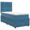 vidaXL Lit boxspring avec matelas Bleu 80 x 200 cm Velours