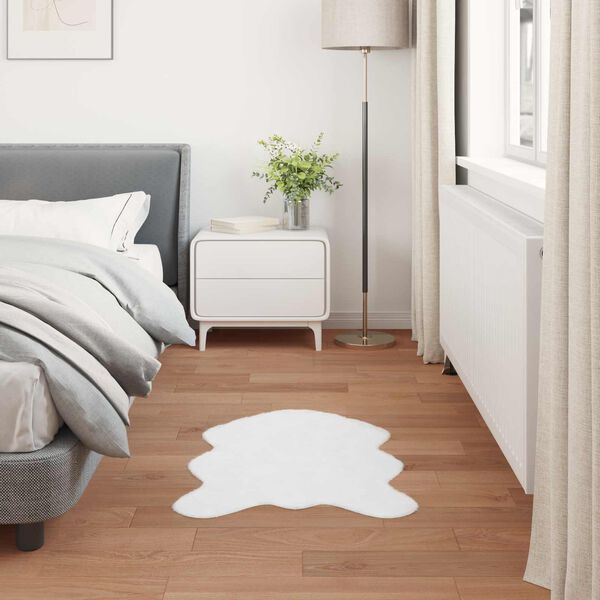vidaXL Tapis en Fourrure Synth&eacute;tique de Lapin Olite Blanc 60 x 90 cm