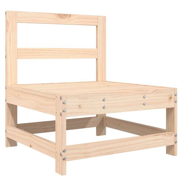 vidaXL Canap&eacute; central avec coussins bois de pin massif