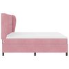 vidaXL Lit &agrave; ressorts avec matelas Rose 200 x 200 cm Polyester