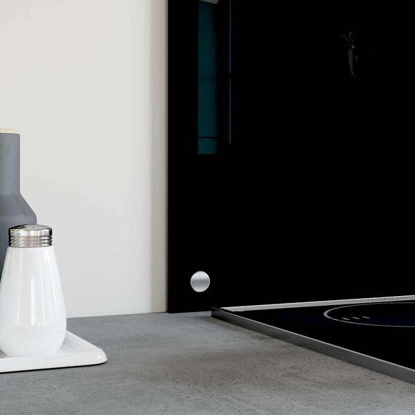 vidaXL Dosseret de cuisine Noir 100x50 cm Verre tremp&eacute;