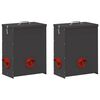 vidaXL Mangeoire pour poules 2 Noir 32,5 x 20,5 x 43 cm 25 kg