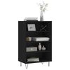 vidaXL Buffet haut noir 57x35x90 cm bois d'ing&eacute;nierie