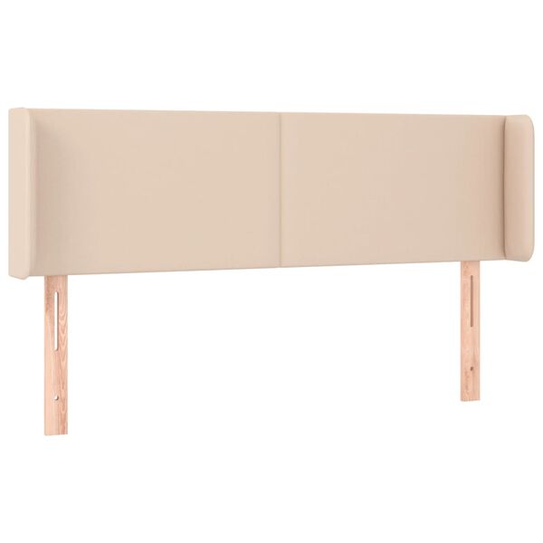 vidaXL T&ecirc;te de lit avec oreilles Cappuccino 147x16x78/88 cm Similicuir